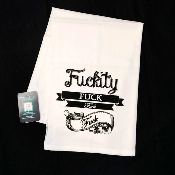 Naughty Kitchen Towel "Fu@kity Fu@k Fu@k Fu@k" - Picture 1 of 4